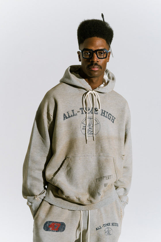 Aim High Fleece Pullover Hoodie (Heather Grey)