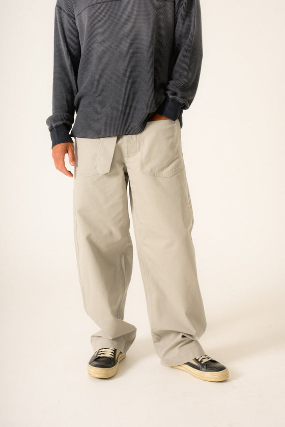 Belted Moto Pants (Grey) - Preview