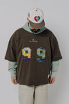 You Idiot 2 Tone Cap (White/Brown)