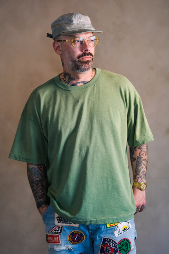 Organic Slub Knit Tee (Vintage Moss Green)