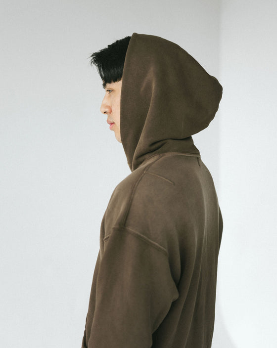 French Terry Darted Hoodie (Umber)