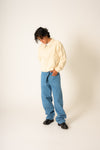 Belted Moto Pants (Indigo) - Preview