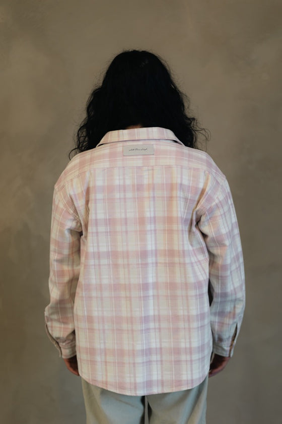 Mt. Baldy Snap Flannel (White/Lavender)