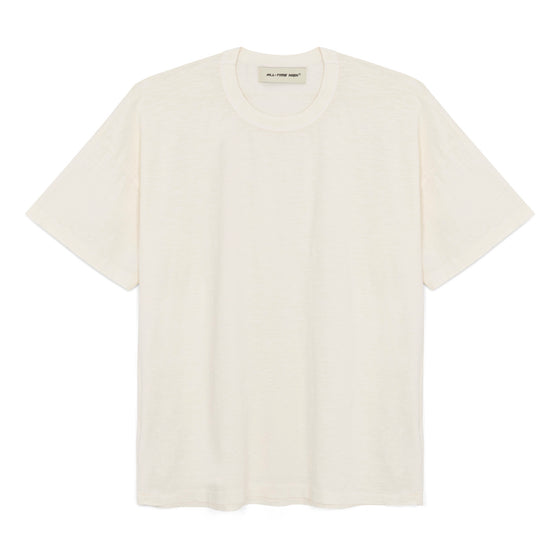 Ultra Light Slub Knit Short Sleeve Tee (Ivory)