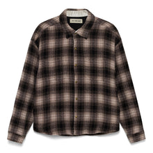  Quilt Lined Wool/Cotton Flannel Shirt Jacket (Brown/Black)