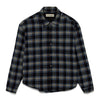 Quilt Lined Cotton Flannel Shirt Jacket (Grey/Blue/Black)