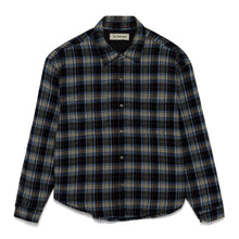  Quilt Lined Cotton Flannel Shirt Jacket (Grey/Blue/Black)