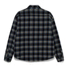 Quilt Lined Cotton Flannel Shirt Jacket (Grey/Blue/Black)
