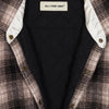 Quilt Lined Wool/Cotton Flannel Shirt Jacket (Brown/Black)