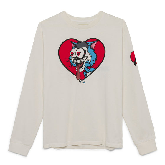You Idiot Long Sleeve Shirt (Washed White)