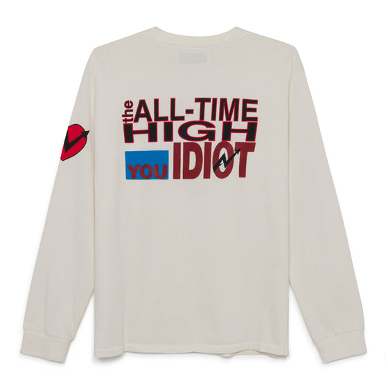 You Idiot Long Sleeve Shirt (Washed White)