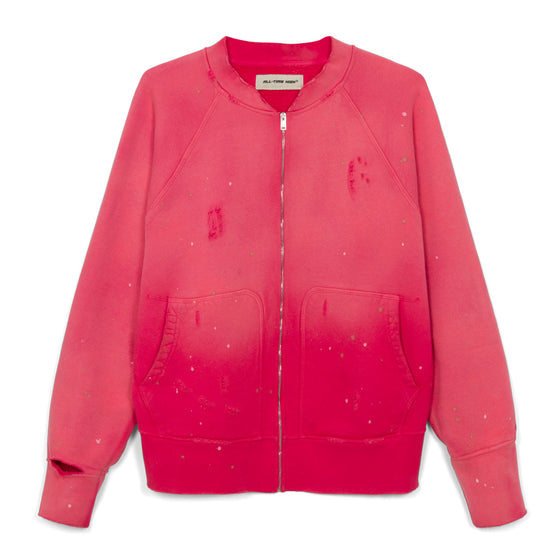Campus Zip-Up Sweatshirt (Red) - Preview