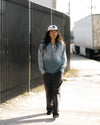 Campus Zip-Up Sweatshirt (Cadet Blue)