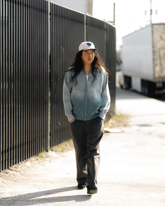 Campus Zip-Up Sweatshirt (Cadet Blue)