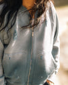 Campus Zip-Up Sweatshirt (Cadet Blue)