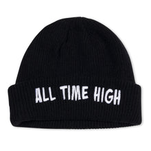  Wavy Logo Merino Wool Beanie (Black)