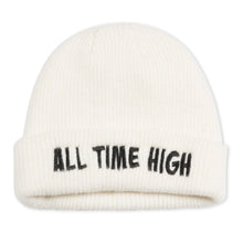  Wavy Logo Merino Wool Beanie (Ivory)