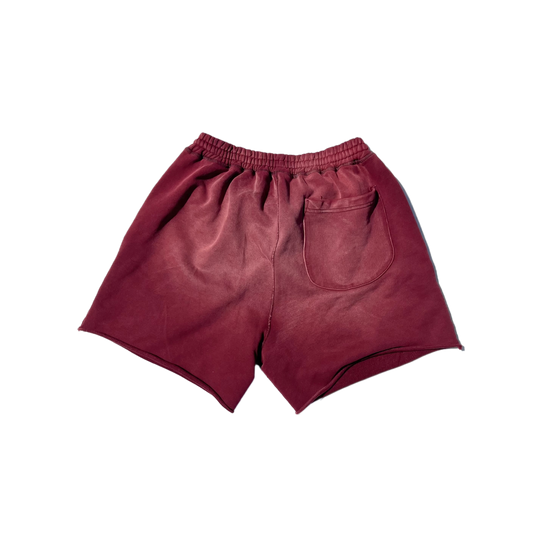 Hambria Cut-Off Sweatshorts (Cherry)