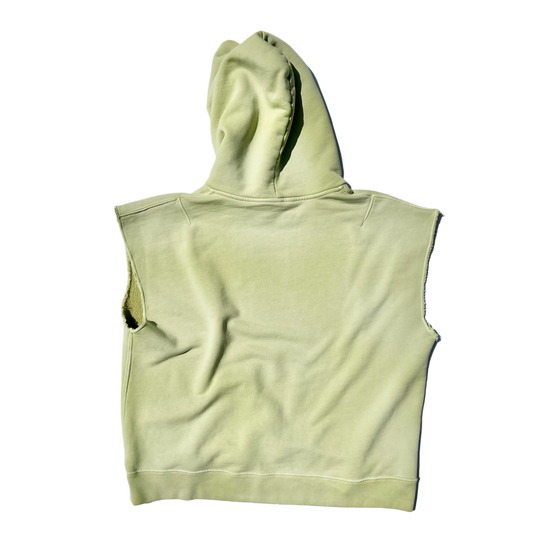 Dart Cut-off Hooded Sweatshirt (Lima Bean)