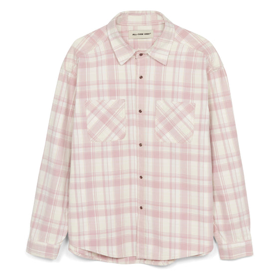 Mt. Baldy Snap Flannel (White/Lavender)