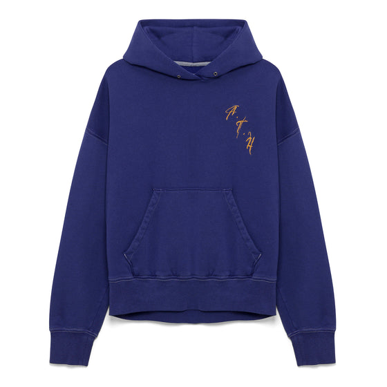 Embroidered Brushed Fleece Hoodie (Vintage Navy)