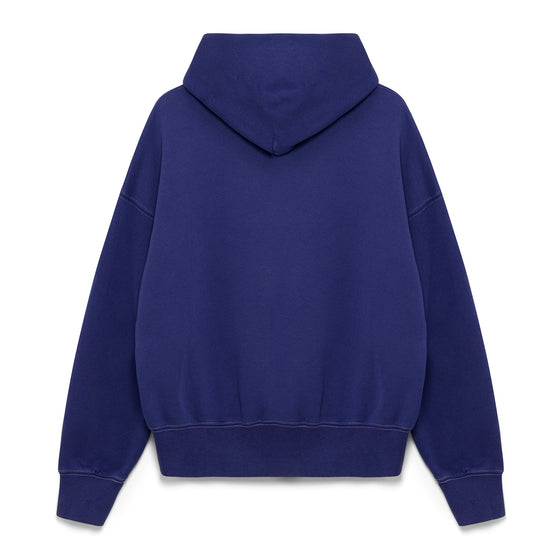 Embroidered Brushed Fleece Hoodie (Vintage Navy)