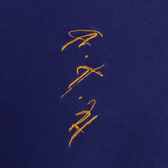 Embroidered Brushed Fleece Hoodie (Vintage Navy)