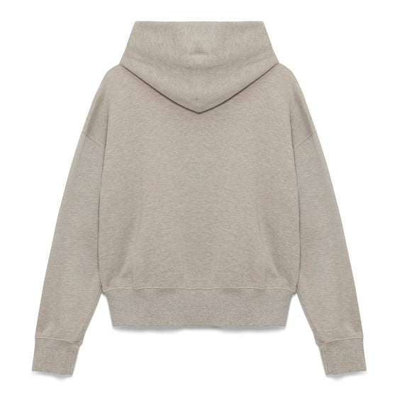 Embroidered Brushed Fleece Hoodie (Vintage Heather Grey)