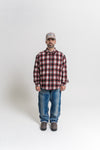 Cotton Flannel Work Shirt (Red Shadow)